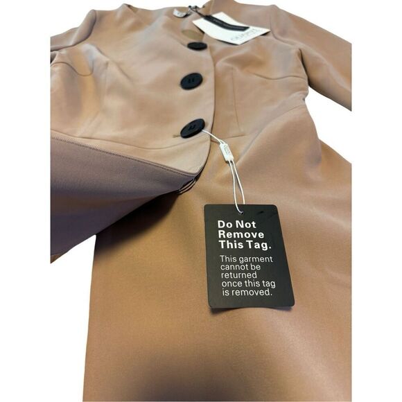 Quaint size 34 tan brown button jacket - NWT - Picture 10 of 13